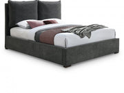 Misha Fabric Queen Bed (3 Boxes) Black - Gate FurnitureQueen Bed