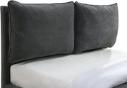 Misha Fabric Queen Bed (3 Boxes) Black - Gate FurnitureQueen Bed