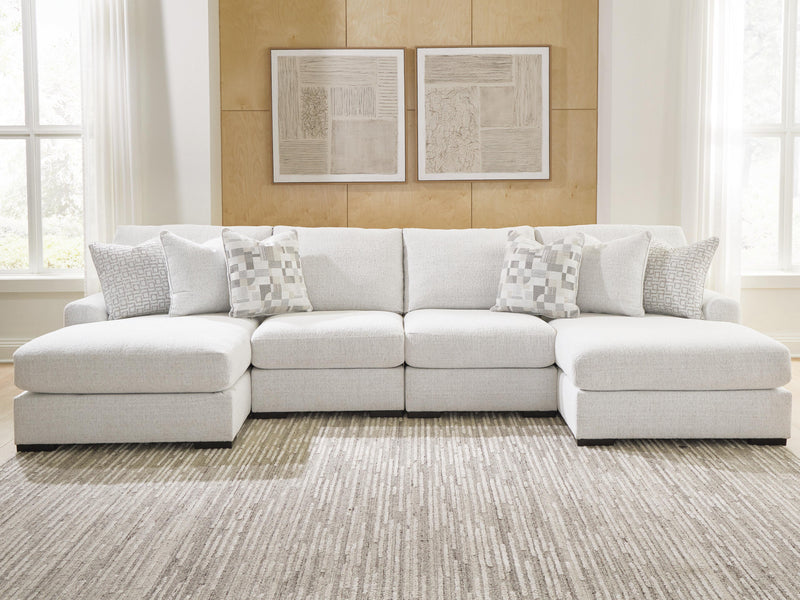 Misty-Lakes Chalk 4-Piece Double Chaise Sectional - PC66906S8
