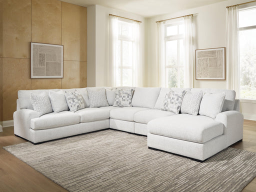 Misty-Lakes Chalk 5-Piece Sectional with Chaise - PC66906S11