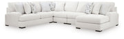 Misty-Lakes Chalk 5-Piece Sectional with Chaise - PC66906S11