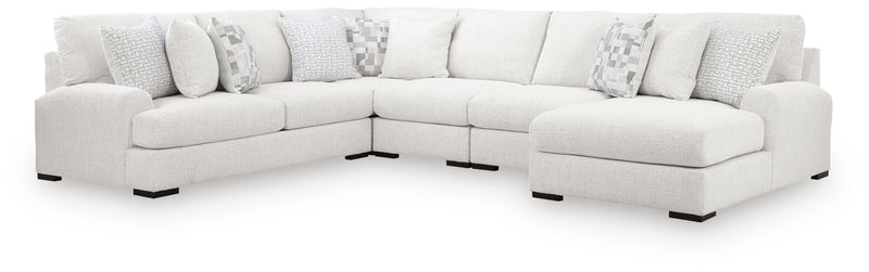Misty-Lakes Chalk 5-Piece Sectional with Chaise - PC66906S11