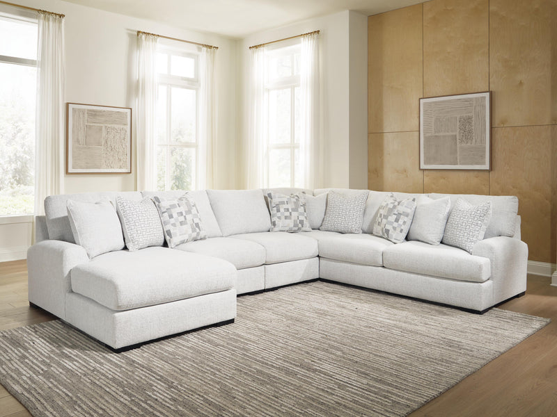 Misty-Lakes Chalk 5-Piece Sectional with Chaise - PC66906S12