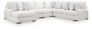 Misty-Lakes Chalk 5-Piece Sectional with Chaise - PC66906S12