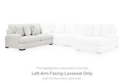 Misty-Lakes Chalk Left-Arm Facing Loveseat - PC6690655