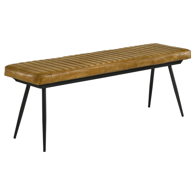 Misty Leather Upholstered Dining Bench Antique Camel - 110643
