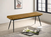 Misty Leather Upholstered Dining Bench Antique Camel - 110643