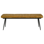 Misty Leather Upholstered Dining Bench Antique Camel - 110643