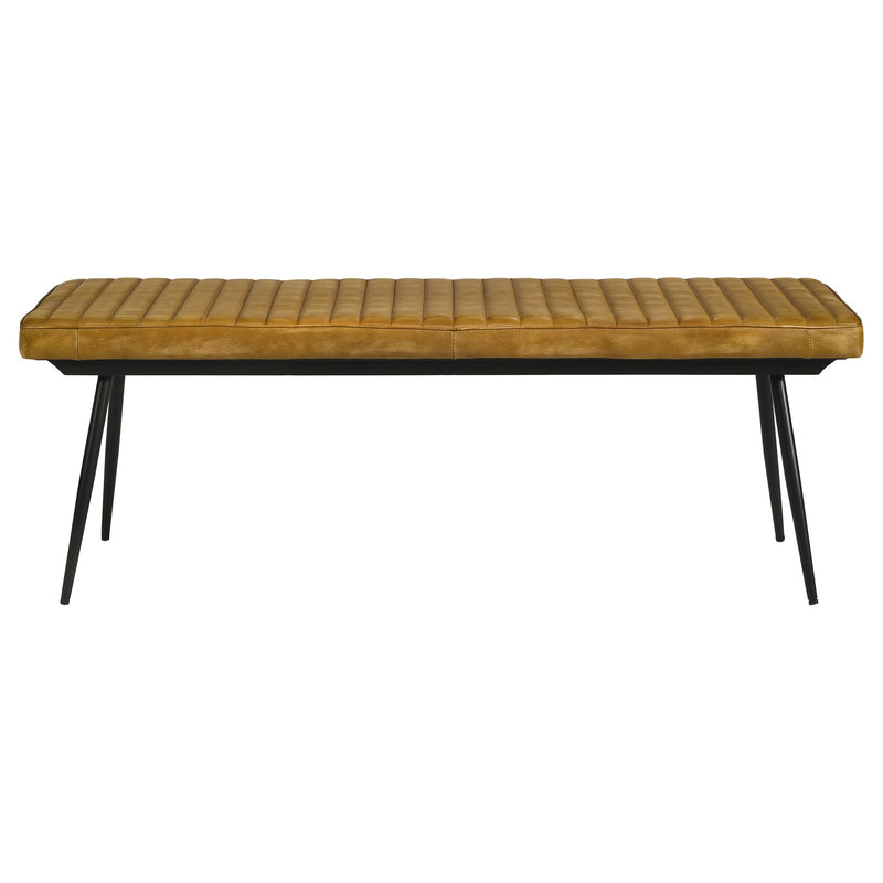Misty Leather Upholstered Dining Bench Antique Camel - 110643