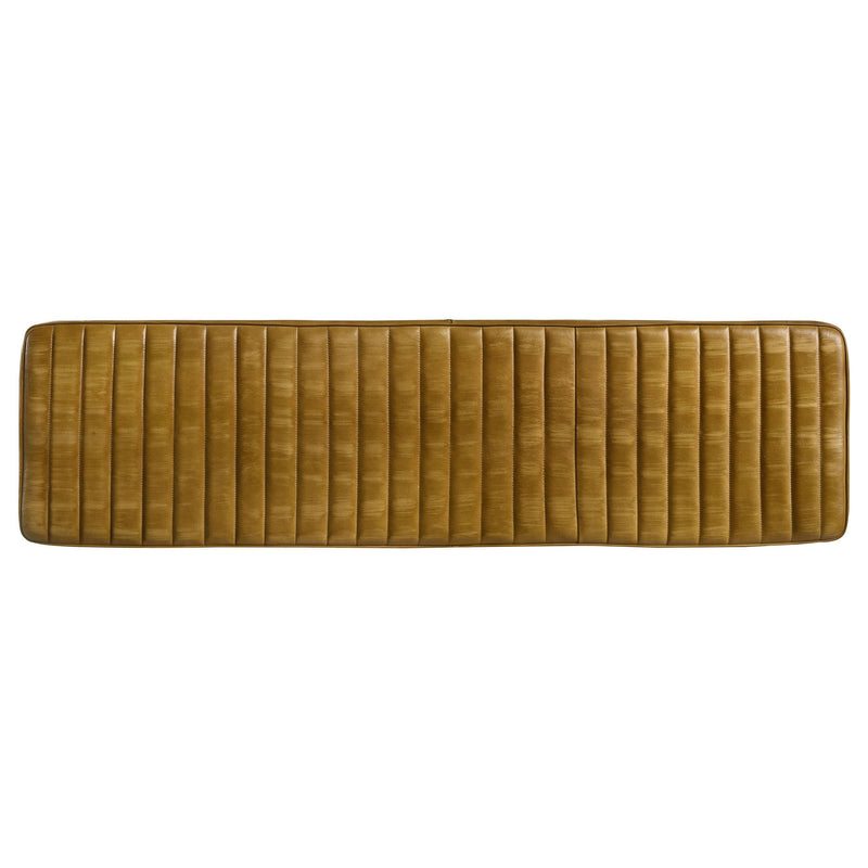 Misty Leather Upholstered Dining Bench Antique Camel - 110643