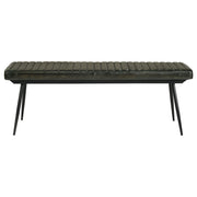 Misty Leather Upholstered Dining Bench Antique Espresso - 110653