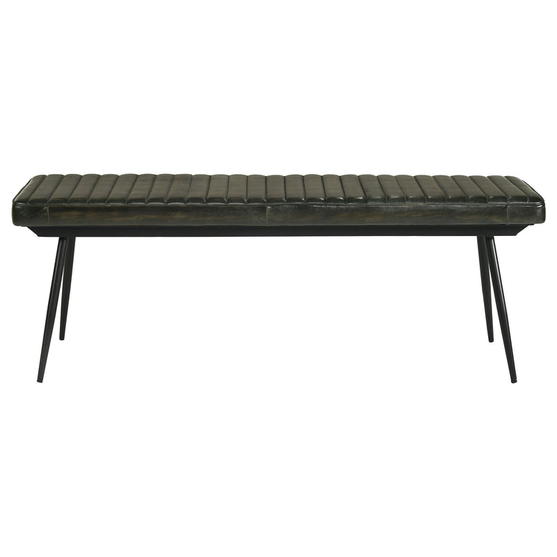 Misty Leather Upholstered Dining Bench Antique Espresso - 110653