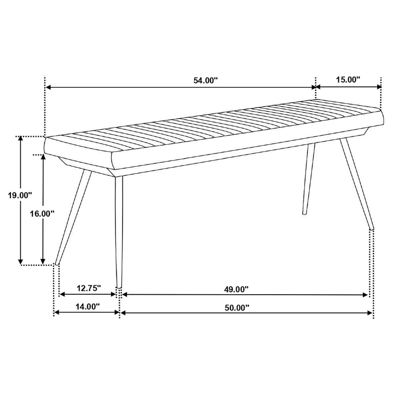 Misty Leather Upholstered Dining Bench Antique Espresso - 110653