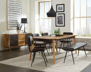 Misty Leather Upholstered Dining Bench Antique Espresso - 110653