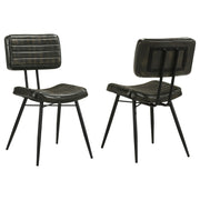 Misty Leather Upholstered Dining Chair Espresso (Set of 2) - 110652