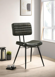 Misty Leather Upholstered Dining Chair Espresso (Set of 2) - 110652