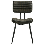 Misty Leather Upholstered Dining Chair Espresso (Set of 2) - 110652