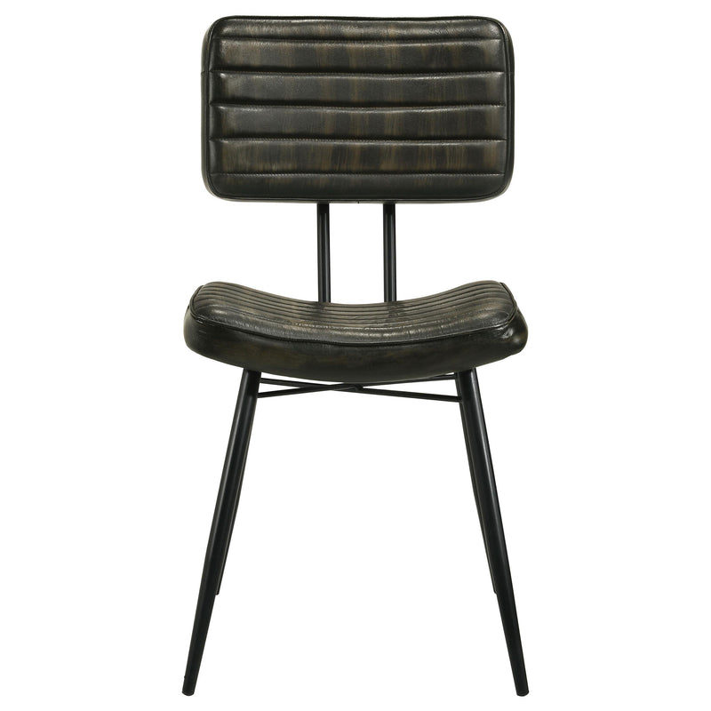 Misty Leather Upholstered Dining Chair Espresso (Set of 2) - 110652