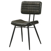 Misty Leather Upholstered Dining Chair Espresso (Set of 2) - 110652