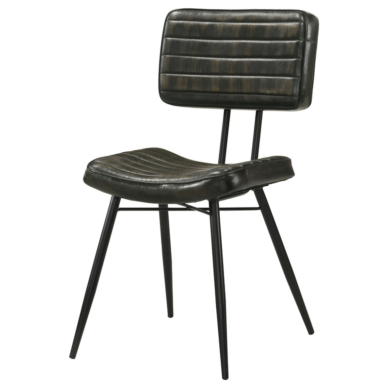 Misty Leather Upholstered Dining Chair Espresso (Set of 2) - 110652