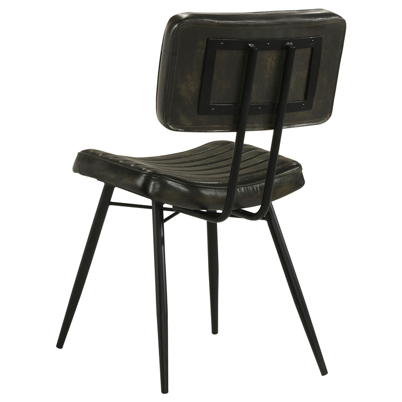 Misty Leather Upholstered Dining Chair Espresso (Set of 2) - 110652