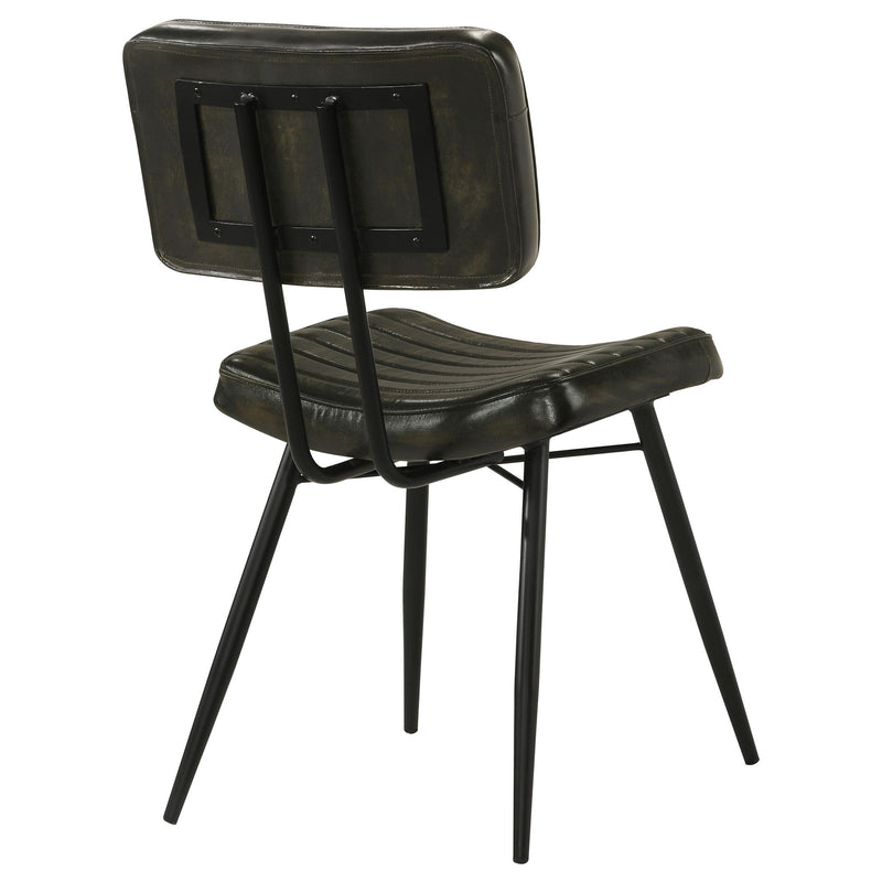 Misty Leather Upholstered Dining Chair Espresso (Set of 2) - 110652