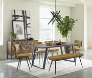 Misty Leather Upholstered Dining Side Chair Camel (Set of 2) - 110642