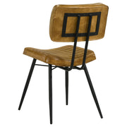 Misty Leather Upholstered Dining Side Chair Camel (Set of 2) - 110642