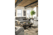 Mitchiner Fog Reclining Sofa with Drop Down Table - Gate FurnitureReclining Sofa