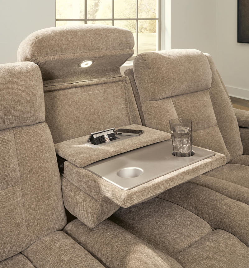 Mixed Motion Brownstone Power Reclining Sofa - PC8350415