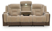 Mixed Motion Brownstone Power Reclining Sofa - PC8350415