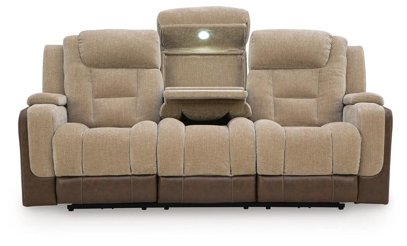 Mixed Motion Brownstone Power Reclining Sofa - PC8350415