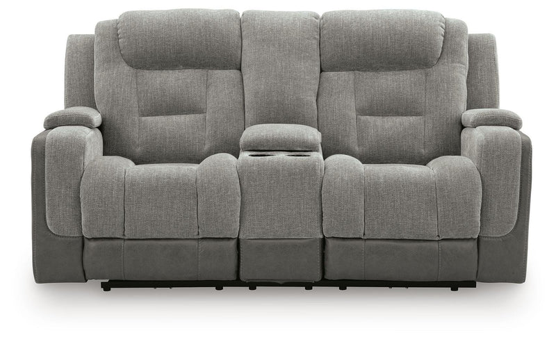 Mixed Motion Shadow Power Reclining Loveseat with Console - PC8350518