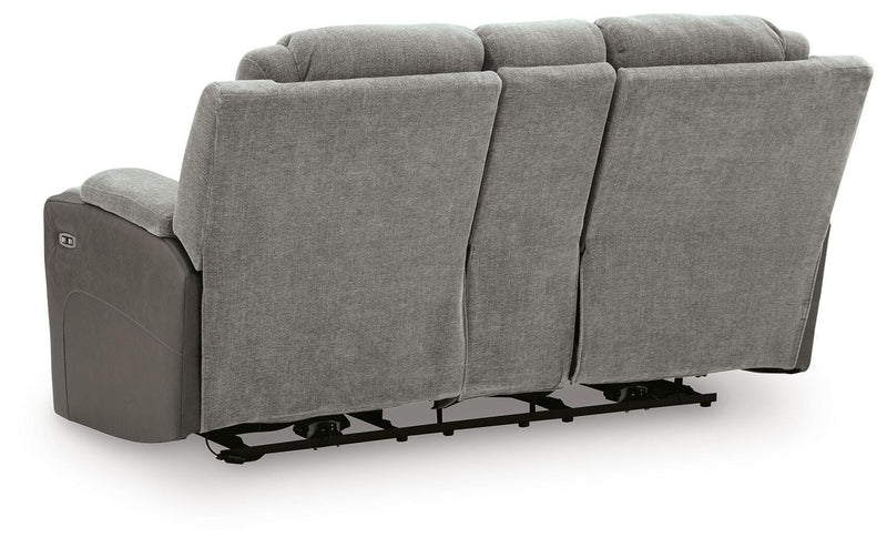 Mixed Motion Shadow Power Reclining Loveseat with Console - PC8350518