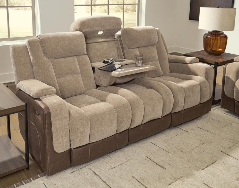 Mixed Motion Sofa and Loveseat in Brownstone - PKG026540