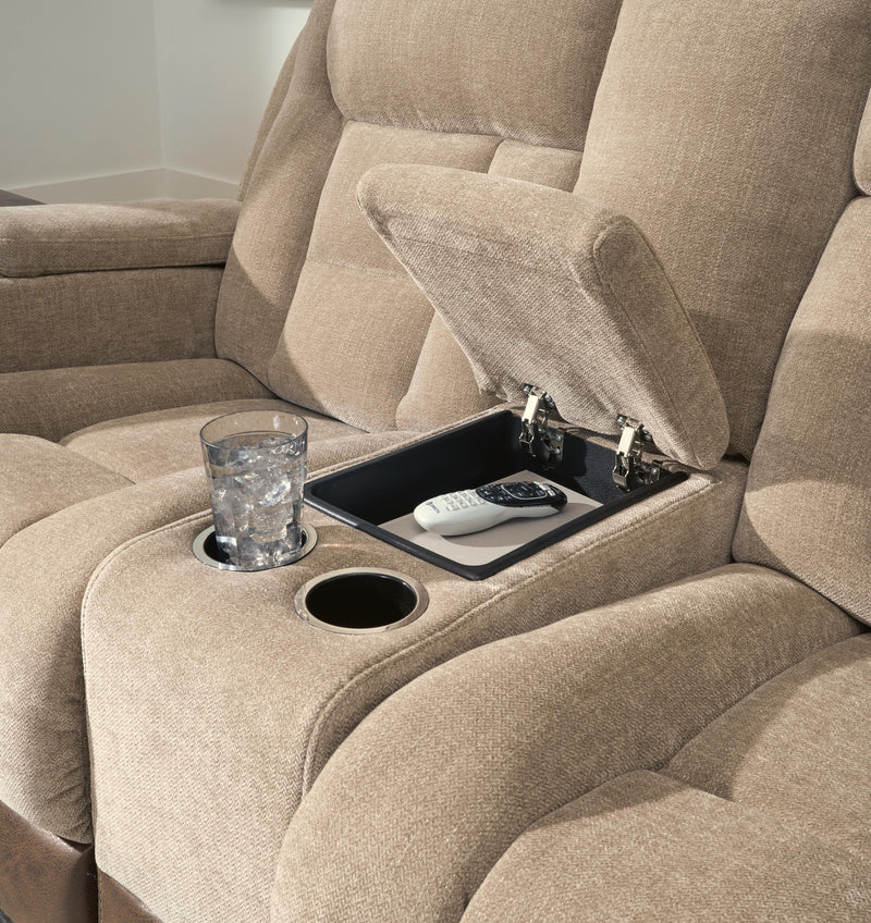 Mixed Motion Sofa and Loveseat in Brownstone - PKG026540
