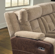 Mixed Motion Sofa and Loveseat in Brownstone - PKG026540