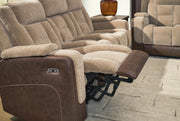 Mixed Motion Sofa and Loveseat in Brownstone - PKG026540