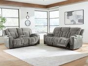 Mixed Motion Sofa and Loveseat in Shadow - PKG026541