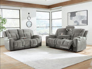 Mixed Motion Sofa and Loveseat in Shadow - PKG026541