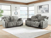 Mixed Motion Sofa and Loveseat in Shadow - PKG026541