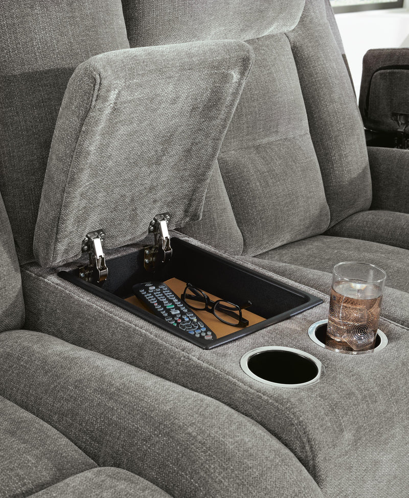 Mixed Motion Sofa and Loveseat in Shadow - PKG026541