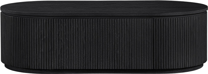 Moana Solid Wood Storage Coffee Table in Black - 99085Black-CT
