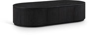 Moana Solid Wood Storage Coffee Table in Black - 99086Black-CT