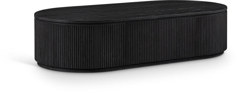 Moana Solid Wood Storage Coffee Table in Black - 99086Black-CT