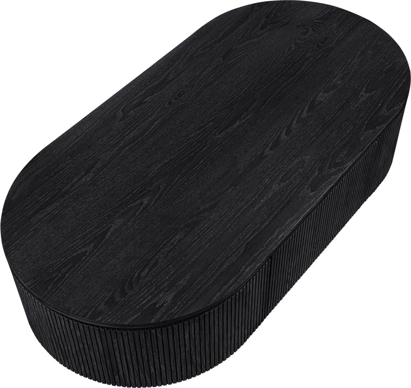 Moana Solid Wood Storage Coffee Table in Black - 99086Black-CT