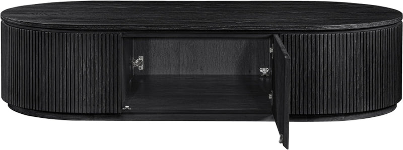 Moana Solid Wood Storage Coffee Table in Black - 99086Black-CT