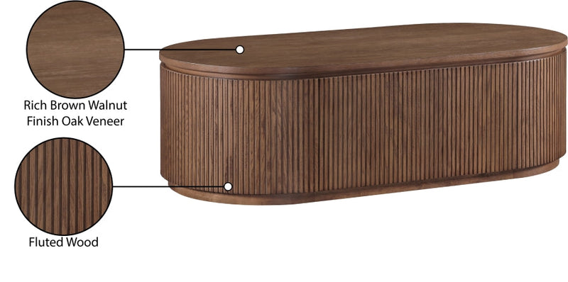 Moana Solid Wood Storage Coffee Table in Brown - 99085Brown-CT