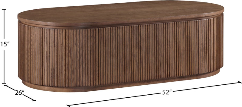 Moana Solid Wood Storage Coffee Table in Brown - 99085Brown-CT