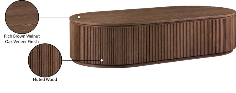 Moana Solid Wood Storage Coffee Table in Brown - 99086Brown-CT